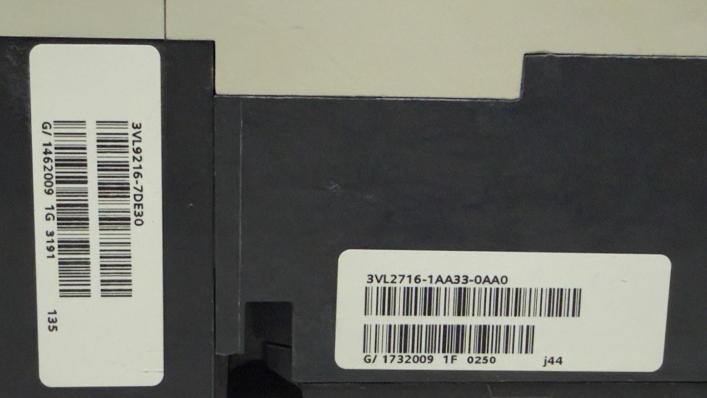 Siemens 3VL2716-1AA33-0AA0 Circuit Breaker 160a