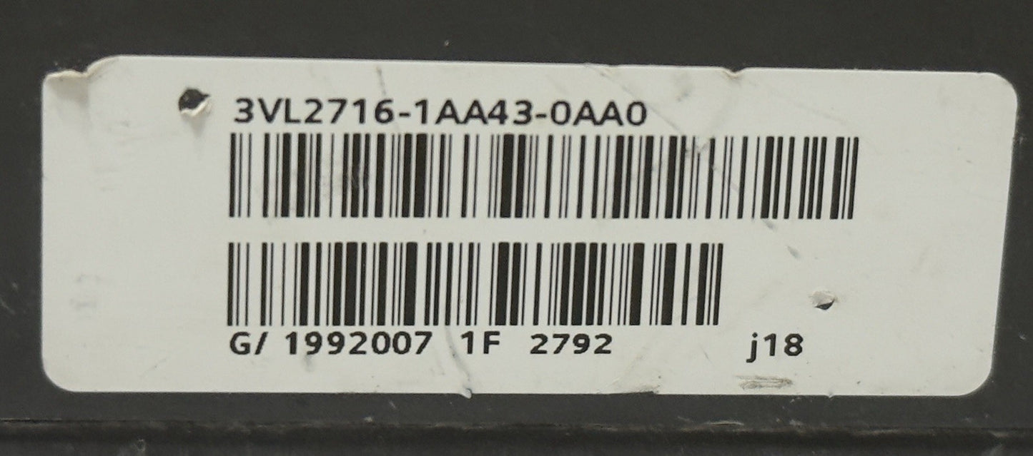SIEMENS VL 160 63a MCCB With 3VL9216-5GC40