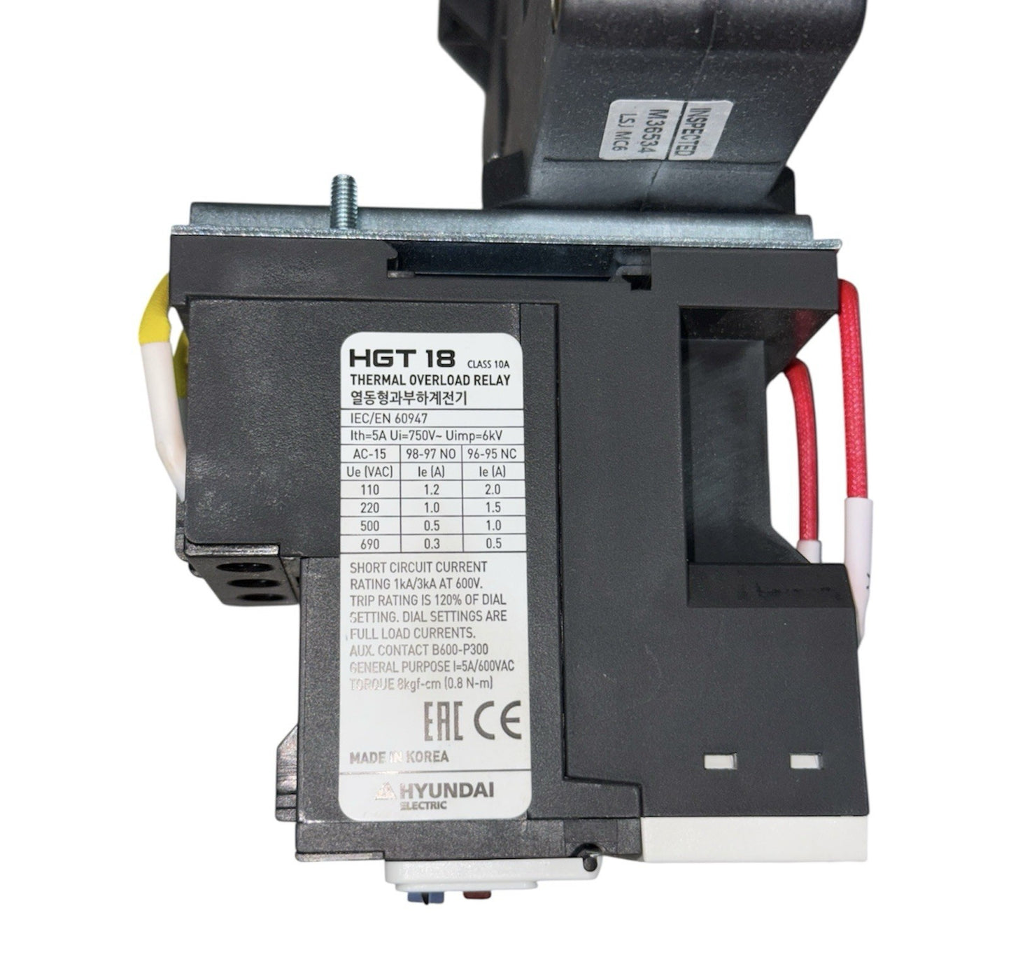 HYUNDAI ELECTRIC HGT265H Thermal Overload Relay