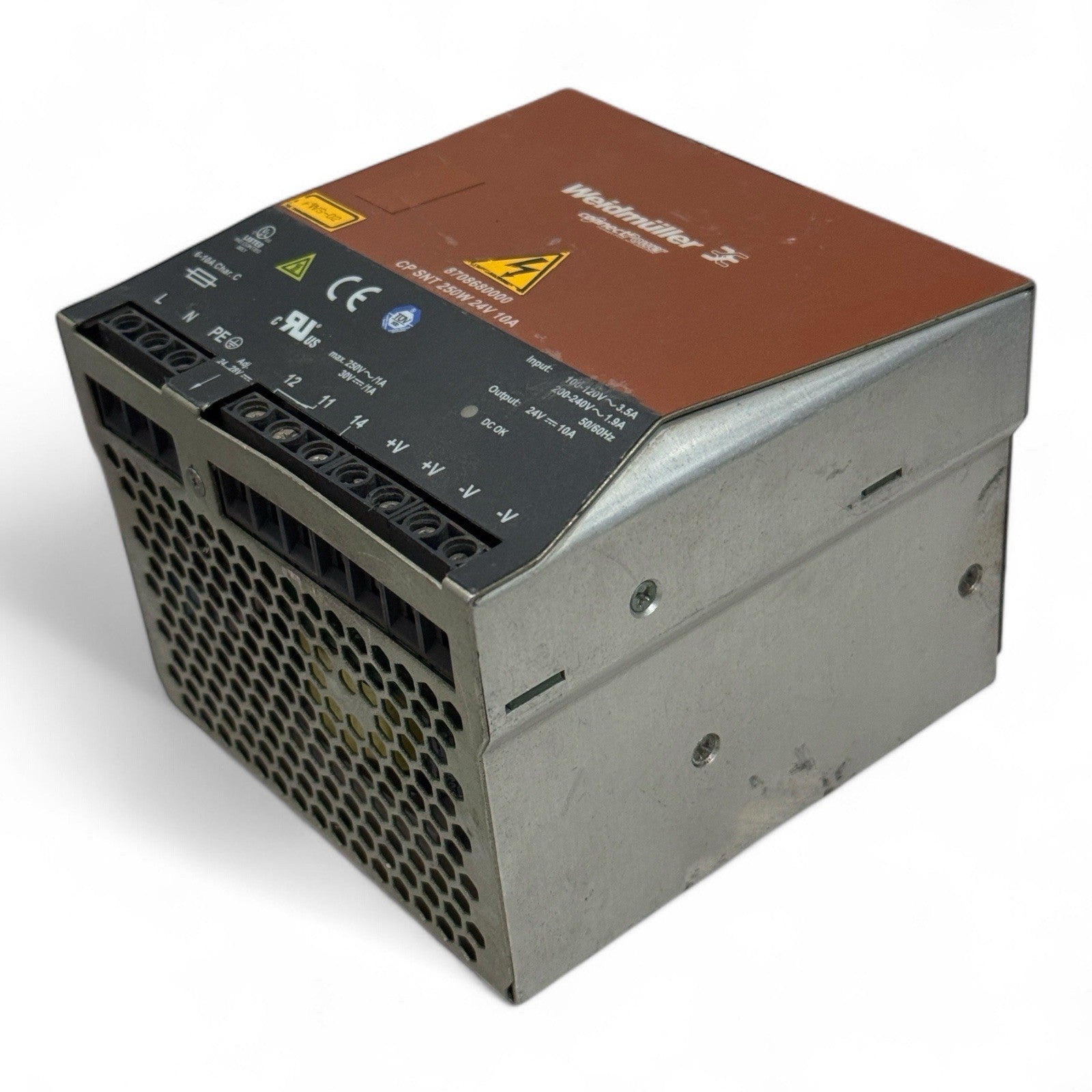 Weidmüller CP SNT 250W 24V 10A Power Supply 8708680000 - Industrial DIN Rail PSU