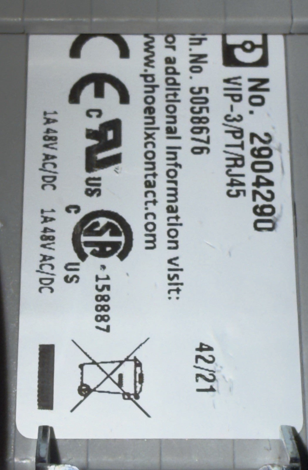 Phoenix Contact VIP-3/PT/RJ45 Ethernet Module - 2904290 