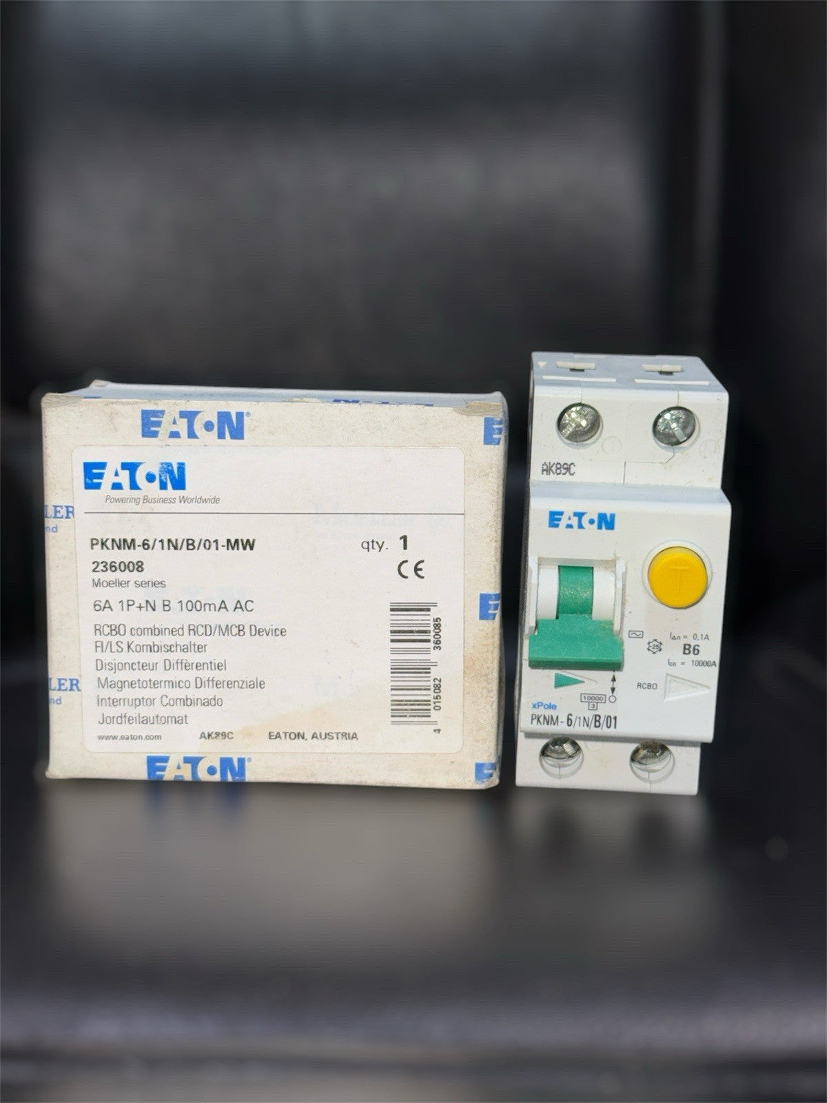 EATON 6 amper MPCB/RCCB SWITCH PKNM-6/1N/B/01-MW
