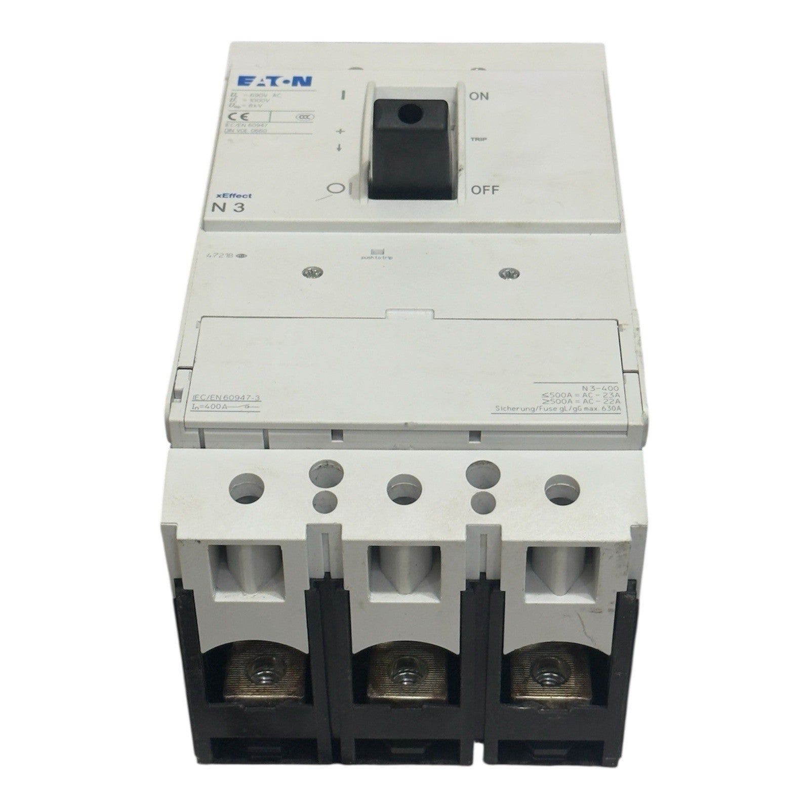 Eaton xEffect N3 Molded Case Circuit Breaker, 400A, 3-Pole- Made In Romania