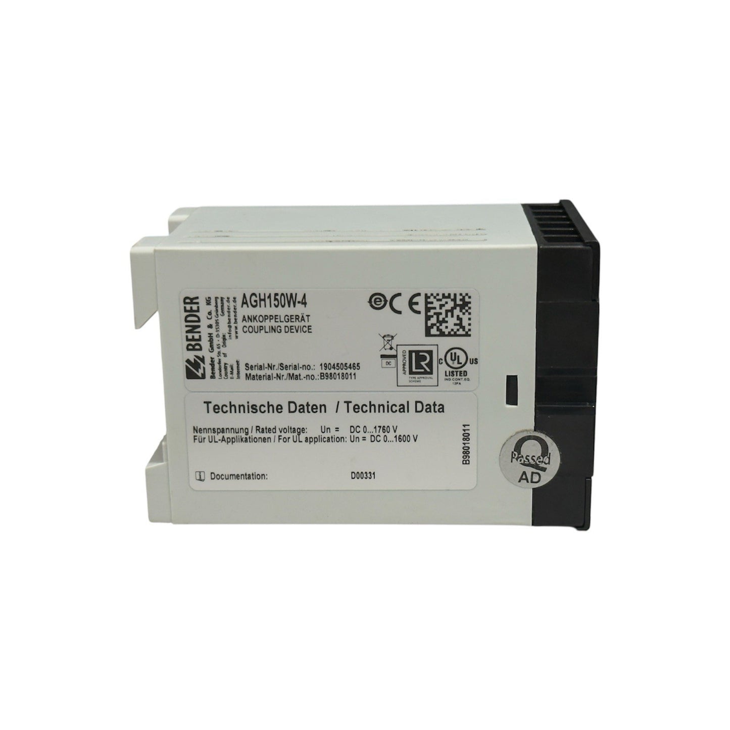 Bender AGH150W-4 Coupling Device