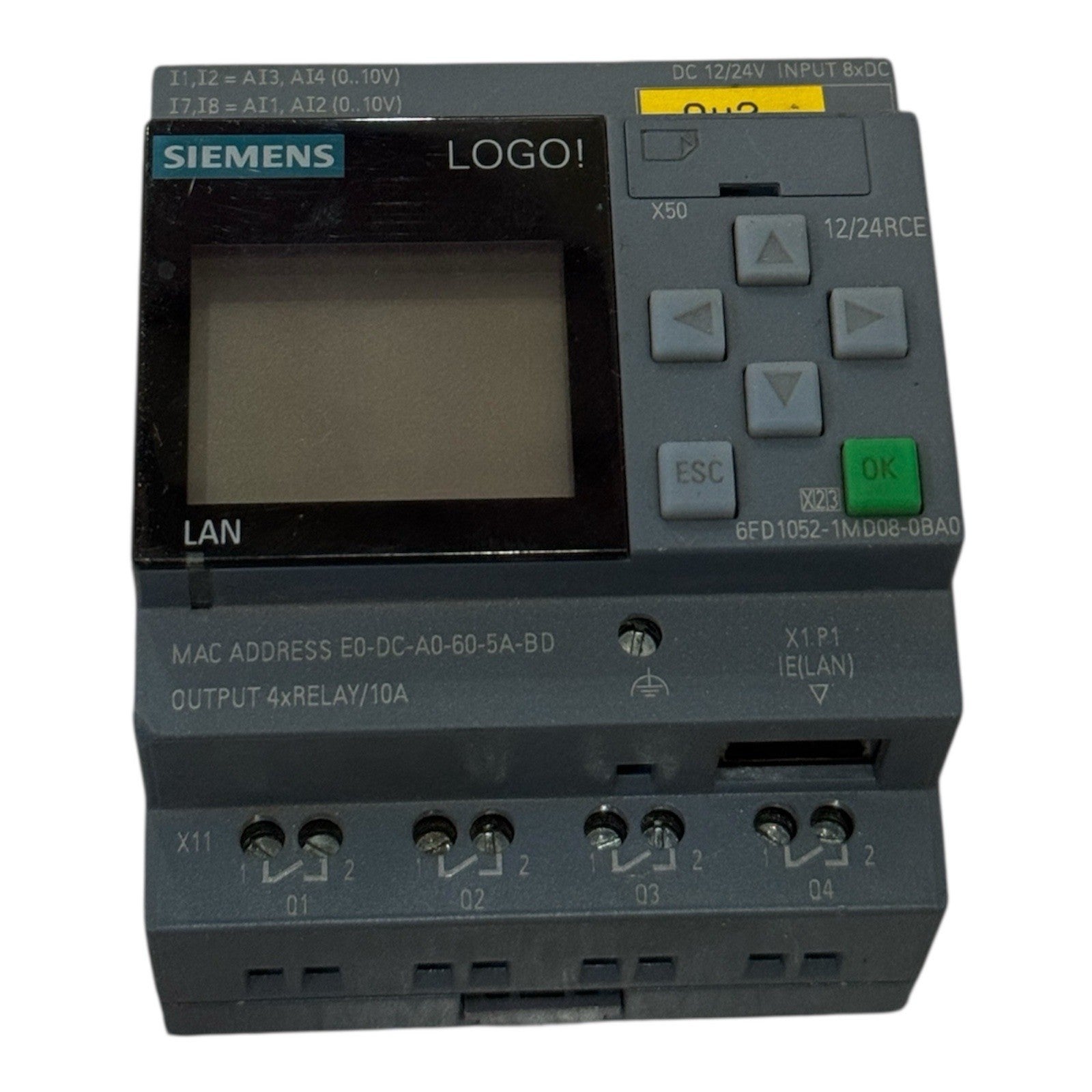 SIEMENS LOGO BM 12/24RCE.                    6FD 1052-1MD08-0BA0