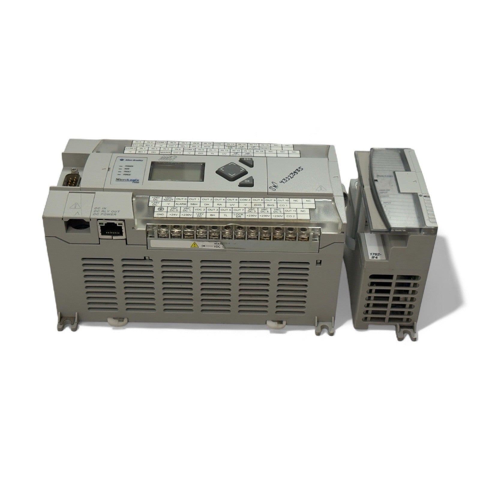 AB Micrologix 1400 PLC 1766-L32BXB With CH ANALOG INPUT Module 1762-IF4  + Cable