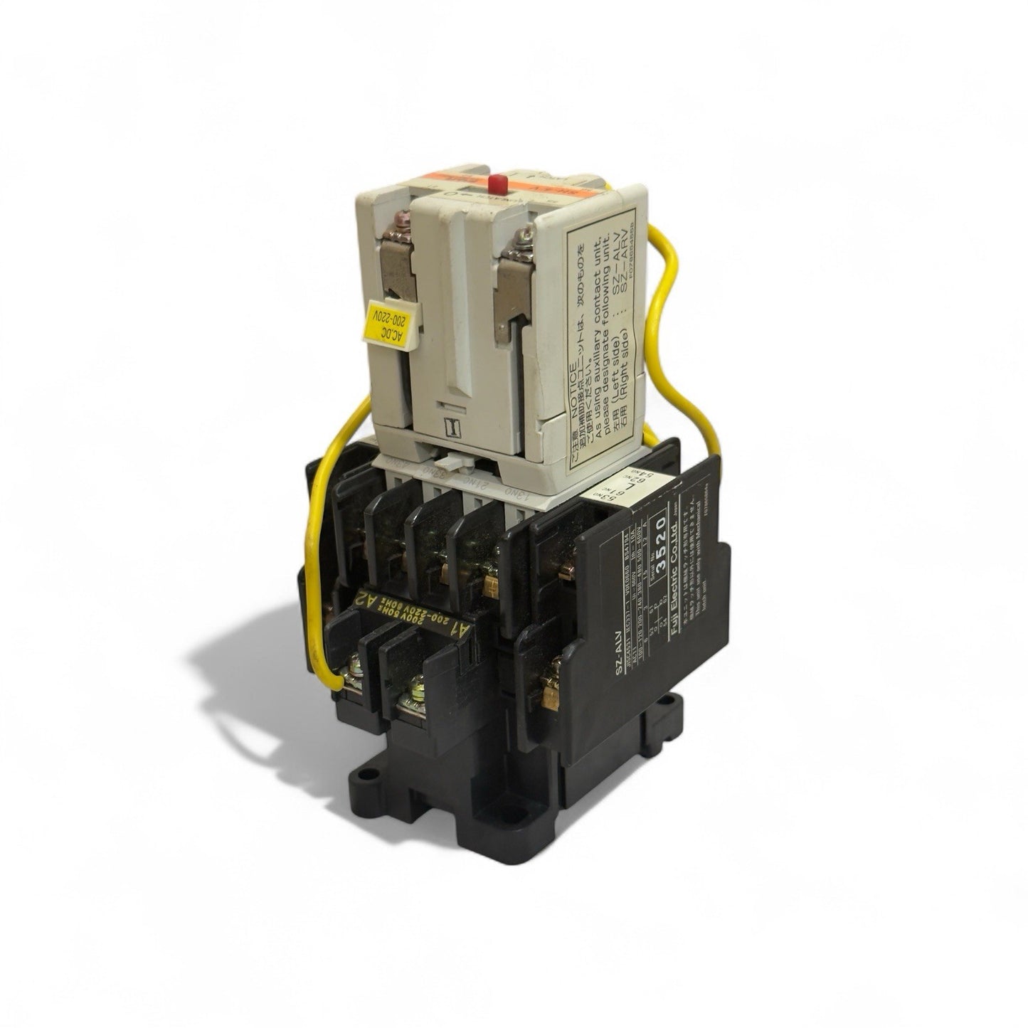 Fuji Electric SH-4/V Contact Auxiliary Relay Latch Unit SZ-V200 With SZ-ARV