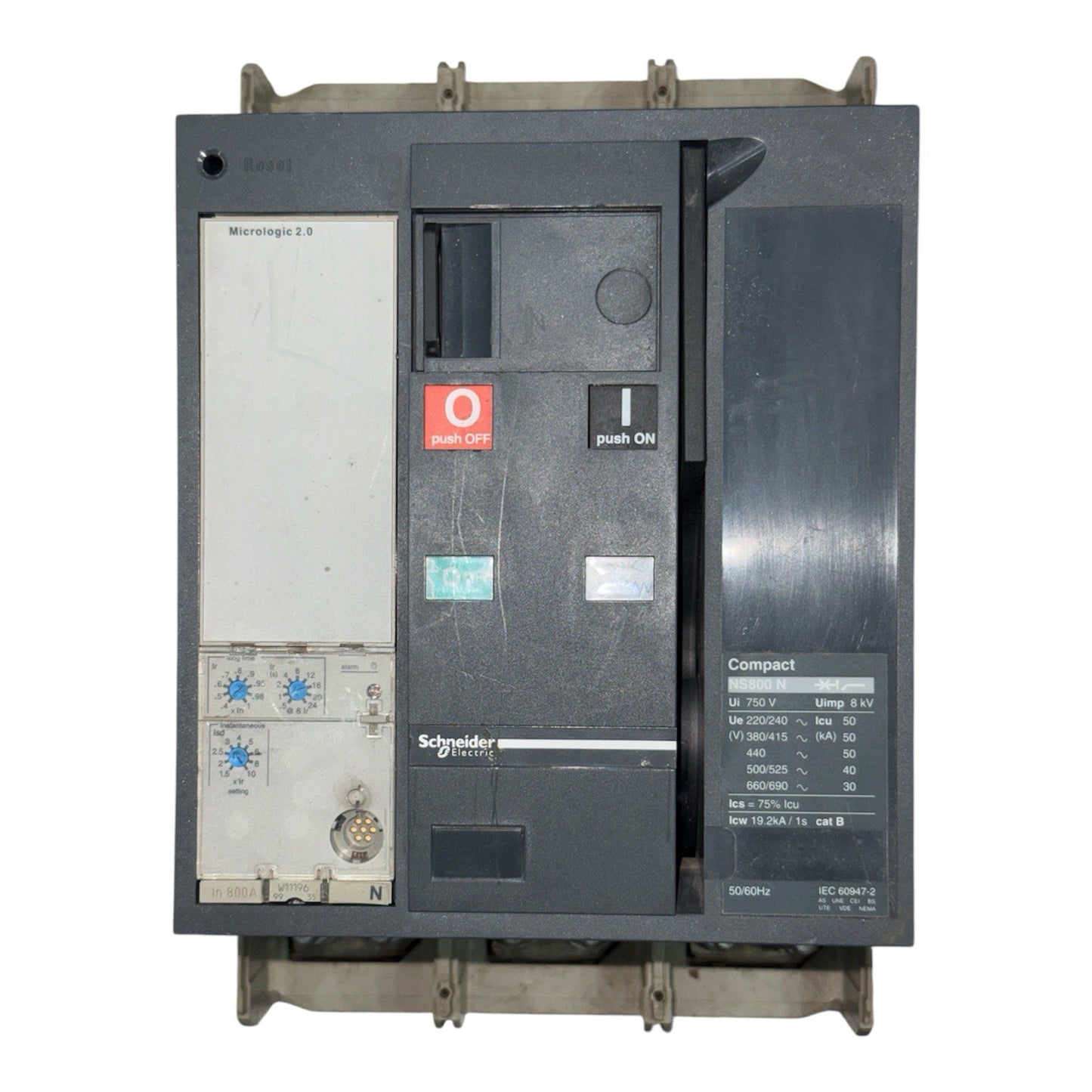 Schneider Electric Compact NS800 N Circuit Breaker - 800A, 750V, Micrologic 2.0