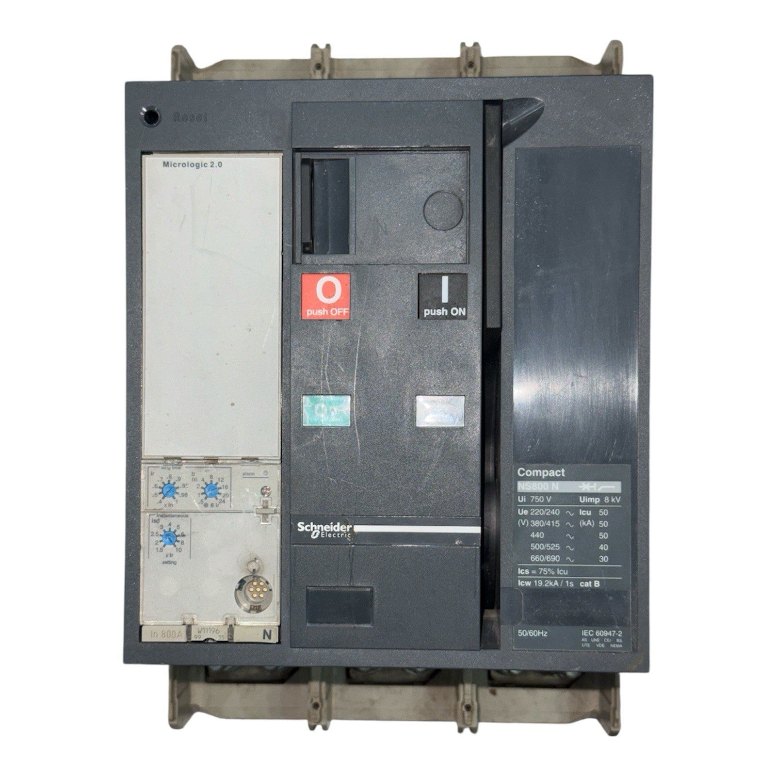 Schneider Electric Compact NS800 N Circuit Breaker - 800A, 750V, Micrologic 2.0