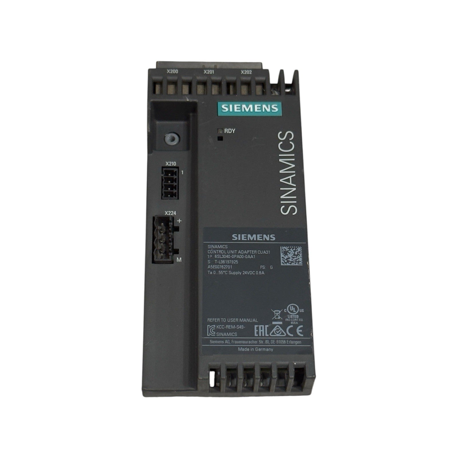 SIEMENS 6SL3040-0PA00-0AA1 CONTROL UNIT ADAPTER