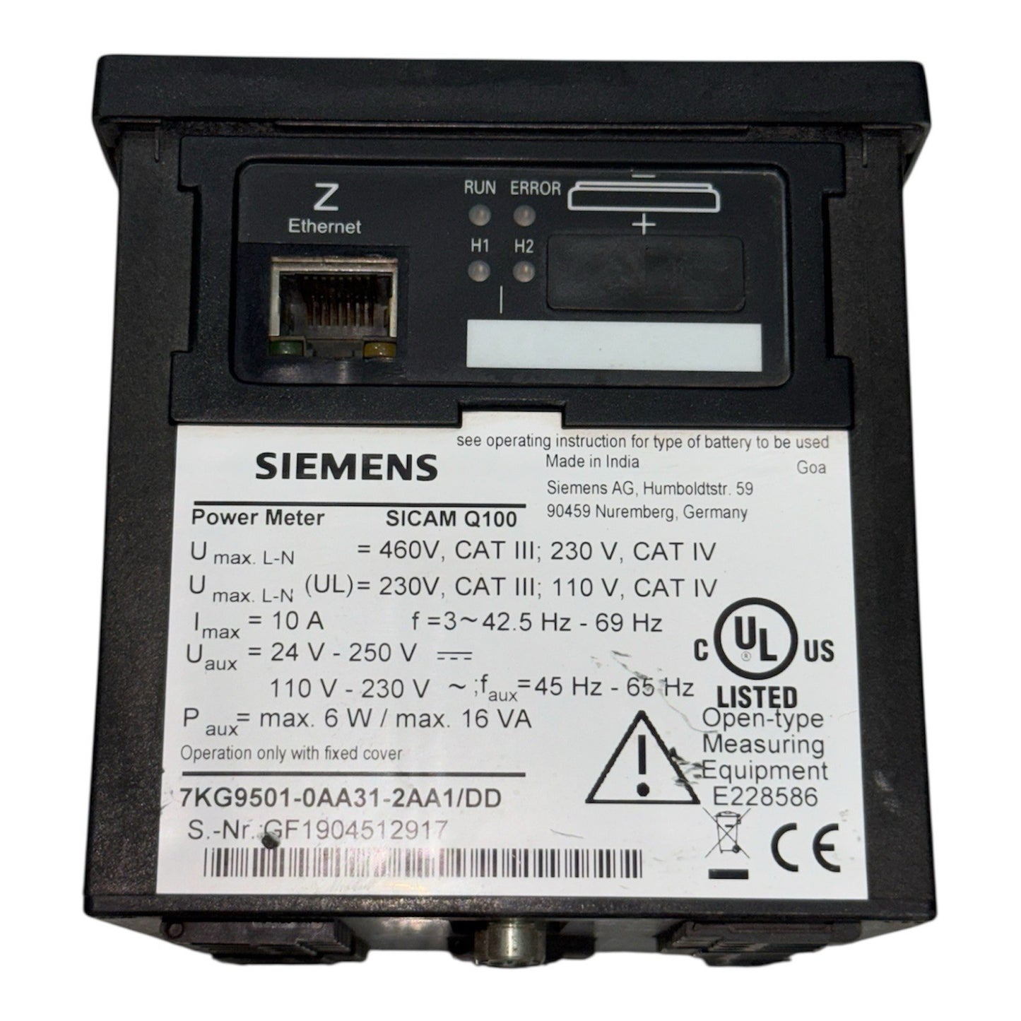 SIEMENS SICAM Q100.                             7KG9501-0AA31-2AA1/DD