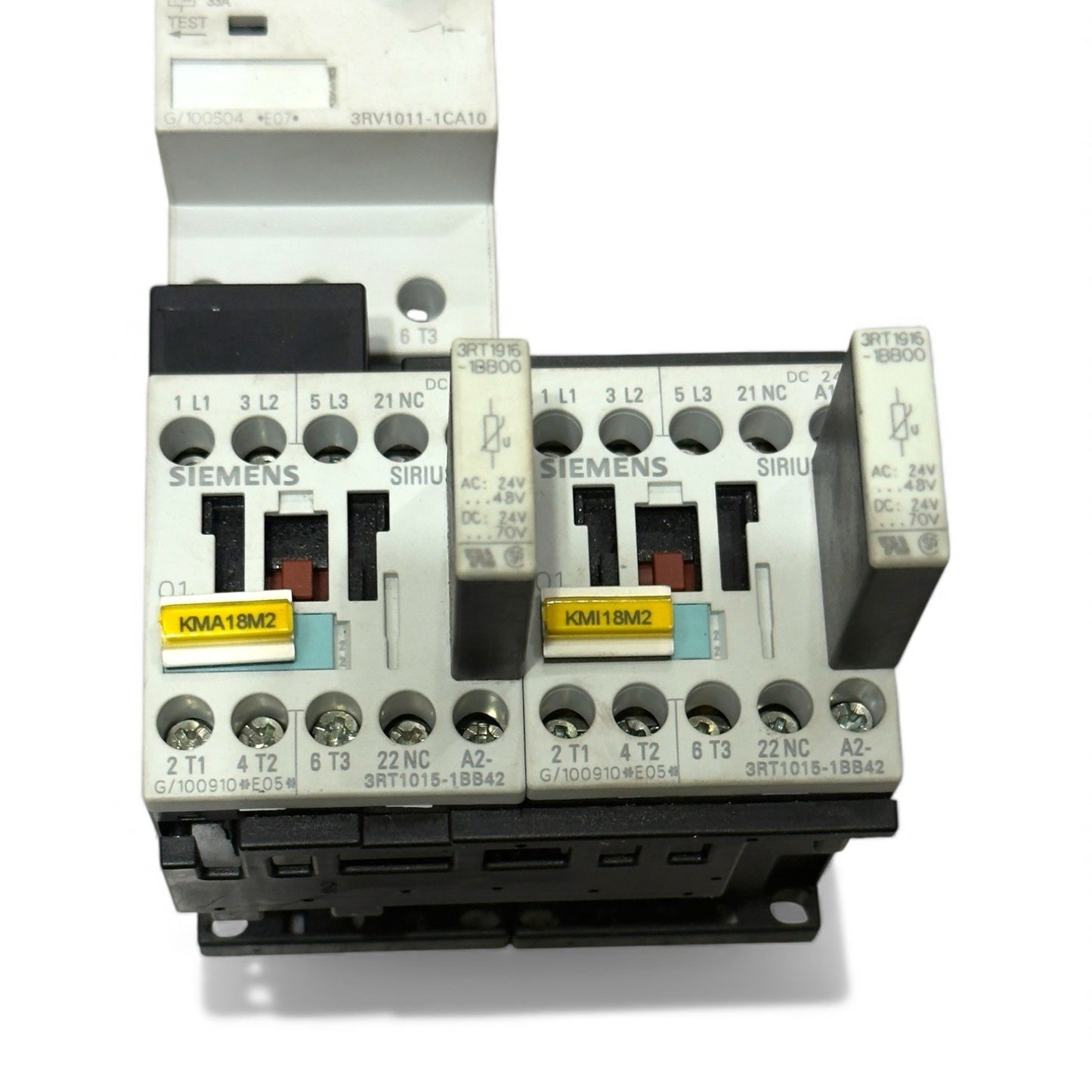 Siemens Sirius 3RV1011-1CA10 With 2 Pis 3RT1015-1BB42