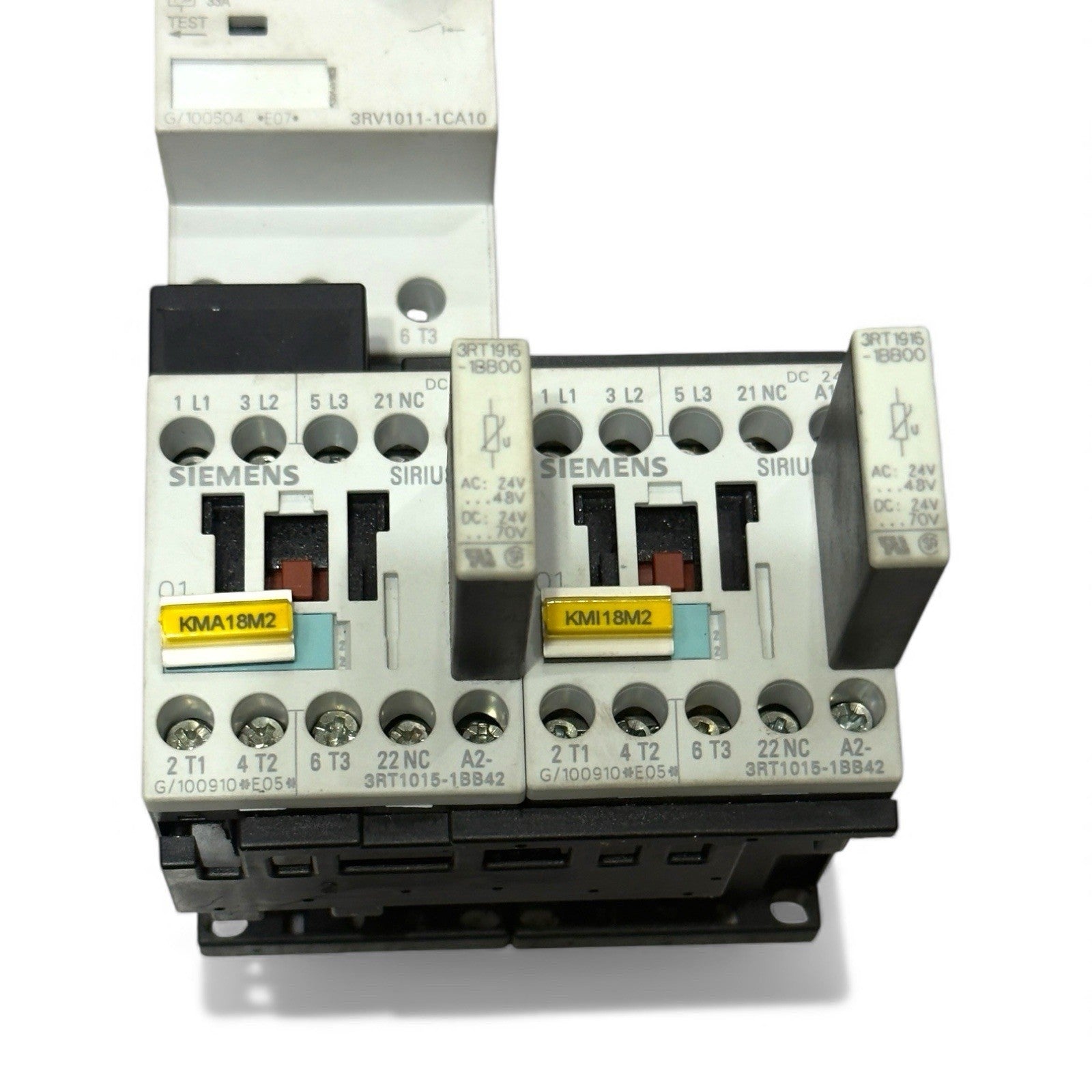 Siemens Sirius 3RV1011-1CA10 With 2 Pis 3RT1015-1BB42