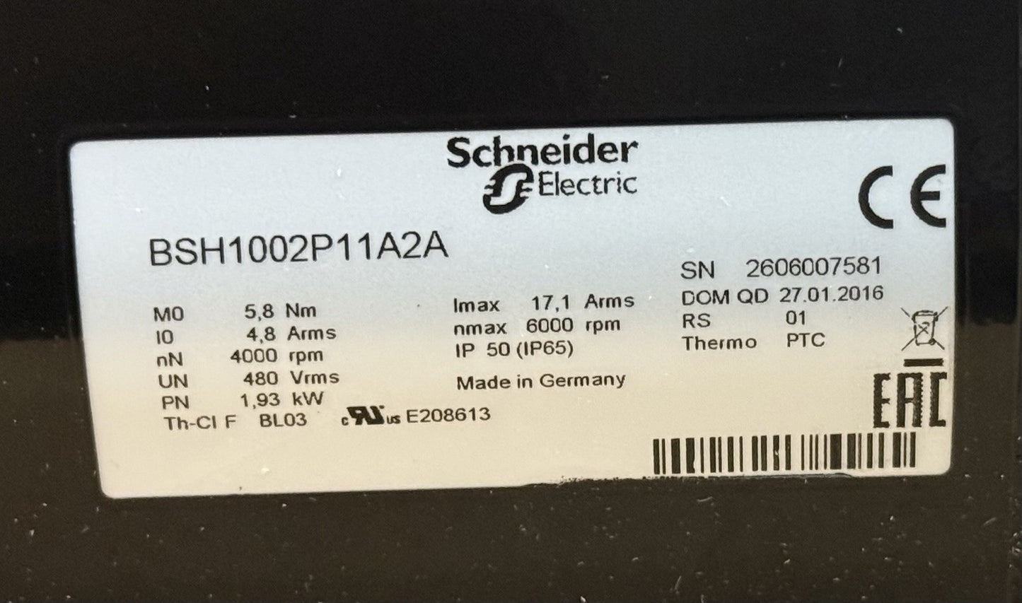 Schneider Electric Lexium BSH Servo Motor BSH1002P11A2A - Brand New in Box