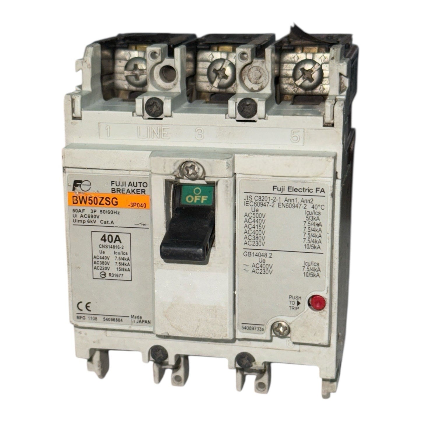 Fuji Auto Breaker 40a MCCB Switch BW50AAG