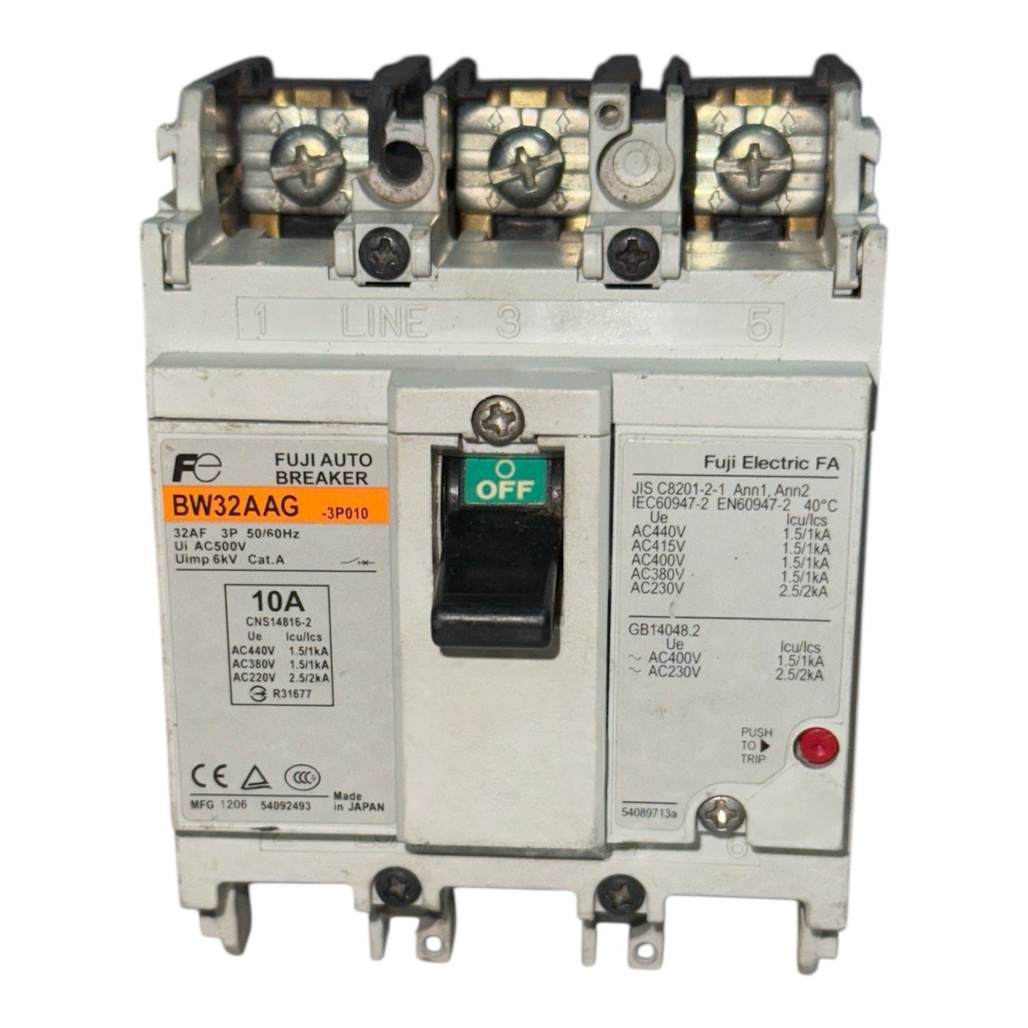 Fuji Auto Breaker 10a MCCB Switch BW32AAG