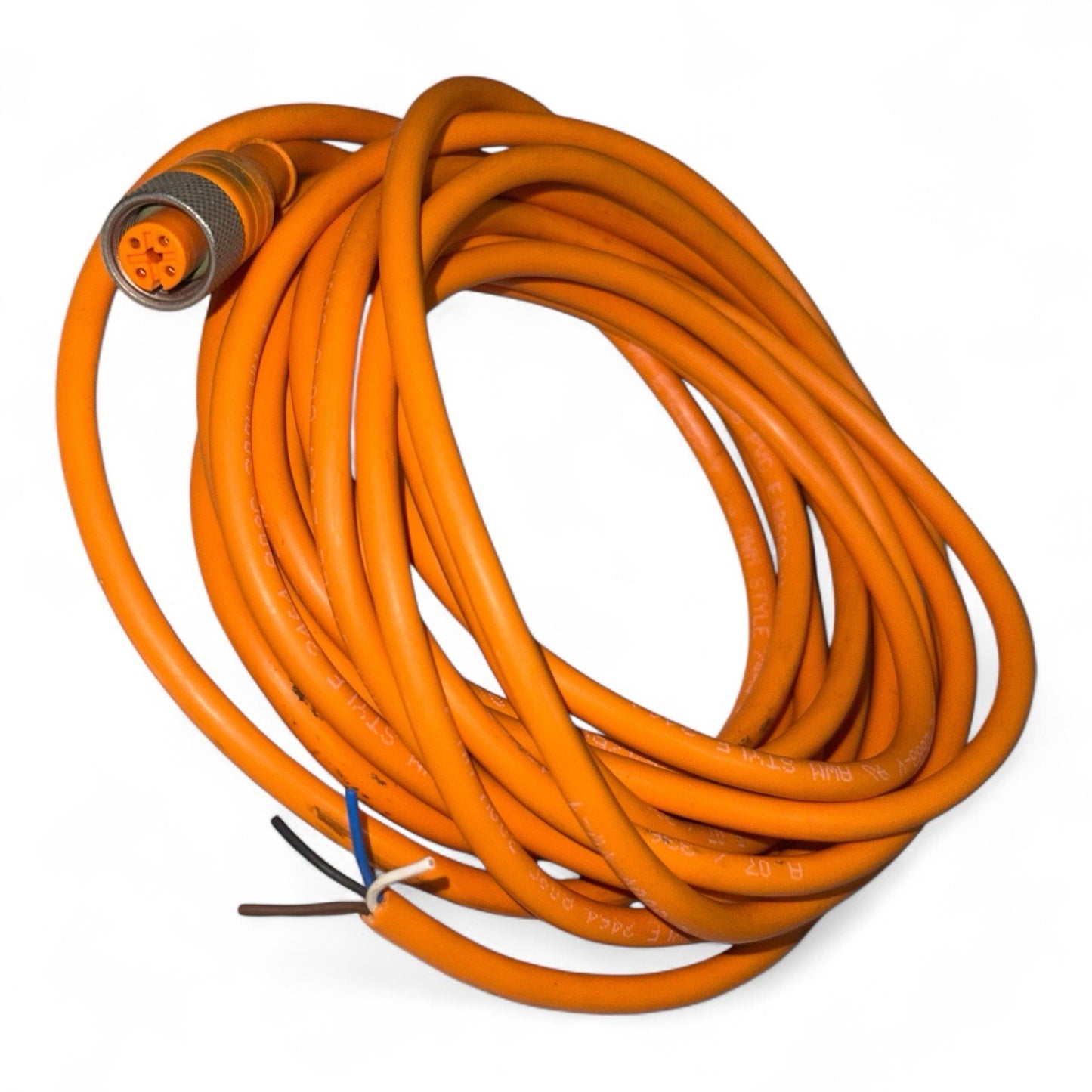 SICK M12 Sensor Cable 4-Pin 4.50Metre/300Volt Orange PVC Industrial Automation