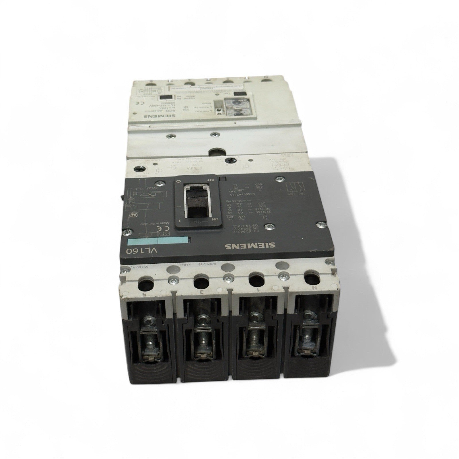 SIEMENS VL 160 63a MCCB With 3VL9216-5GC40 