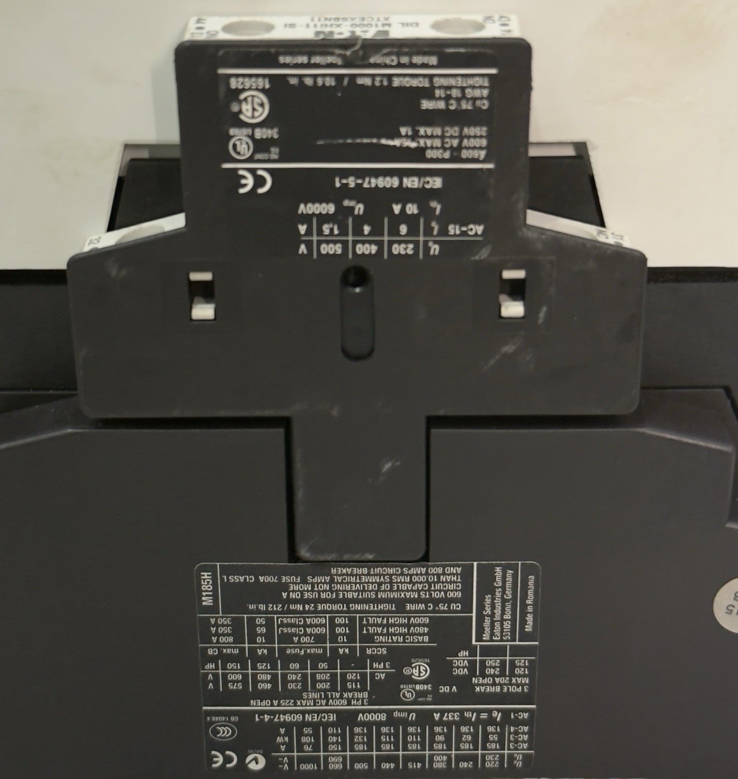 EATON DIL M185A  XTCE185H 190-240V 3POLE 185 A MAGNETIC POWER CONTACTOR