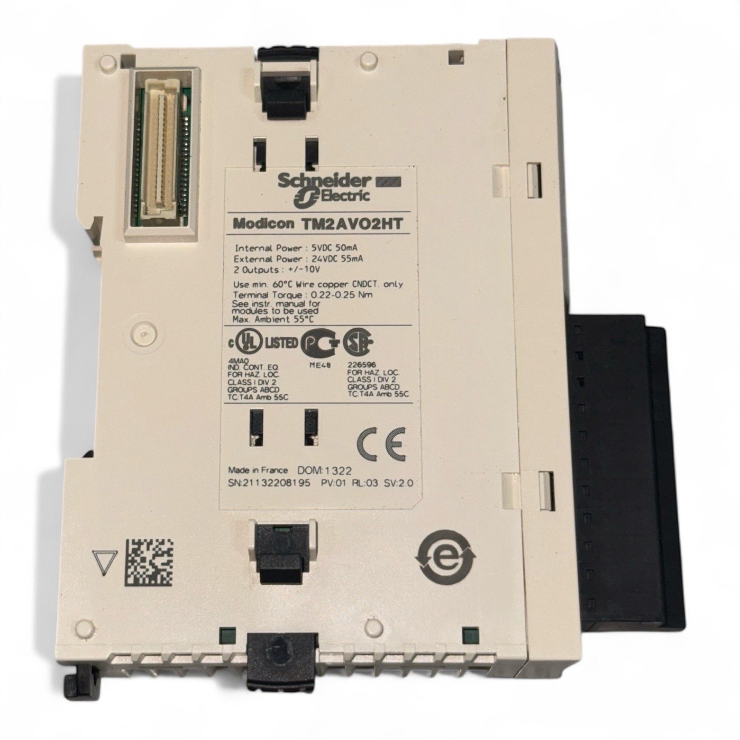 Schneider Modicon TM2AVO2HT Analog Out- Made In France