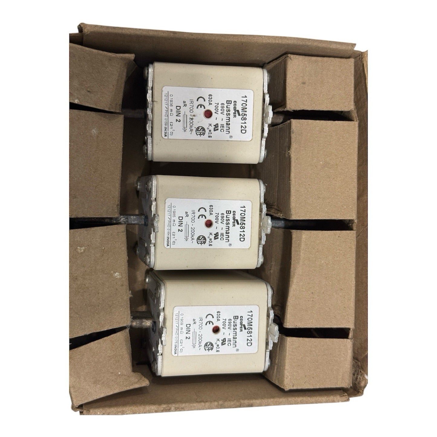 New Copper Bussmann Fuse 630a 170M5812D