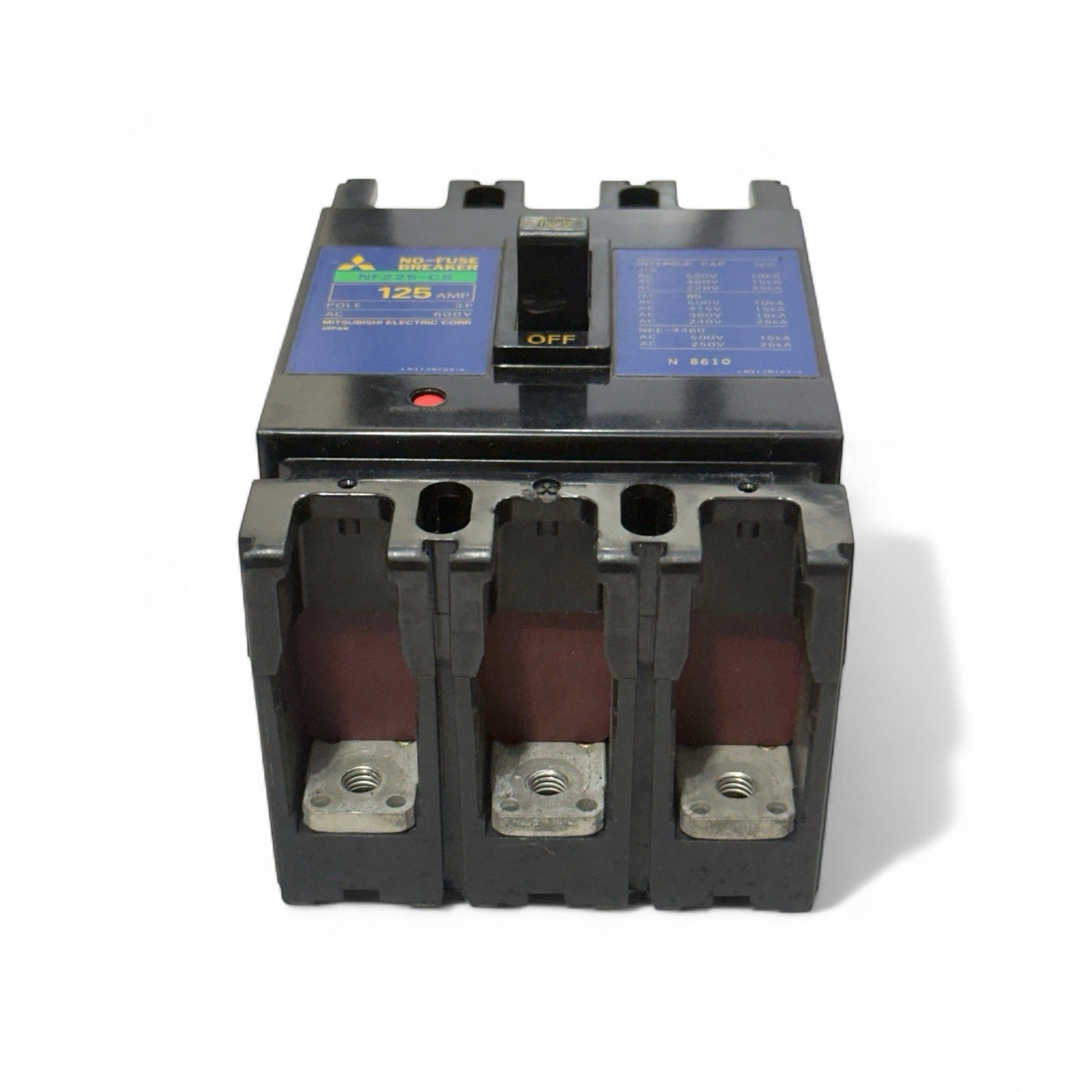 Mitsubishi NF225-CP 125 Amp 3 Pole Circuit Breaker