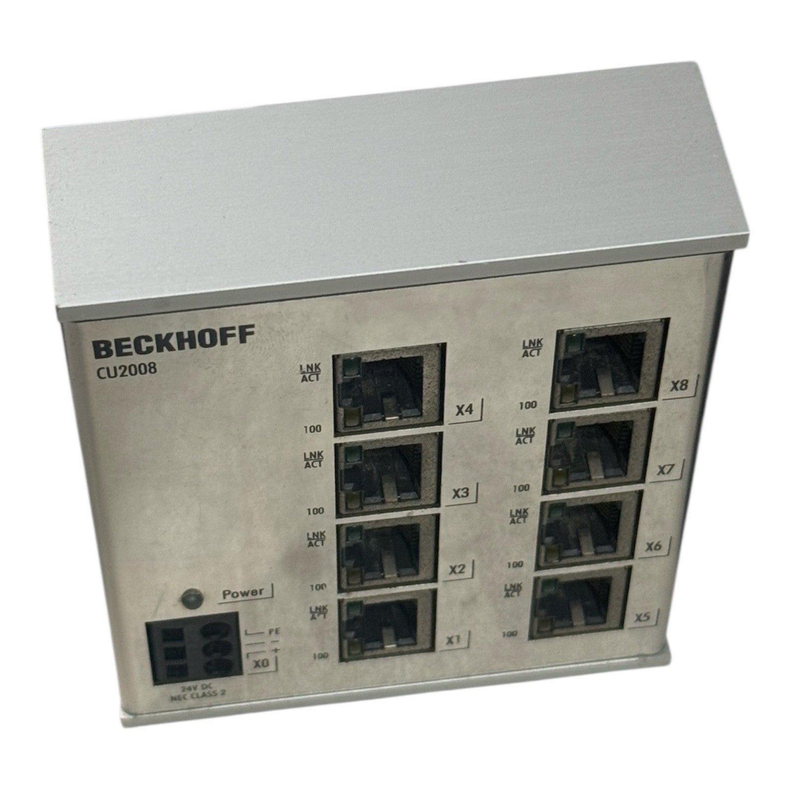 Beckhoff CU2008 8-Port Ethernet Switch, 10/100 MBit/s, 24V DC