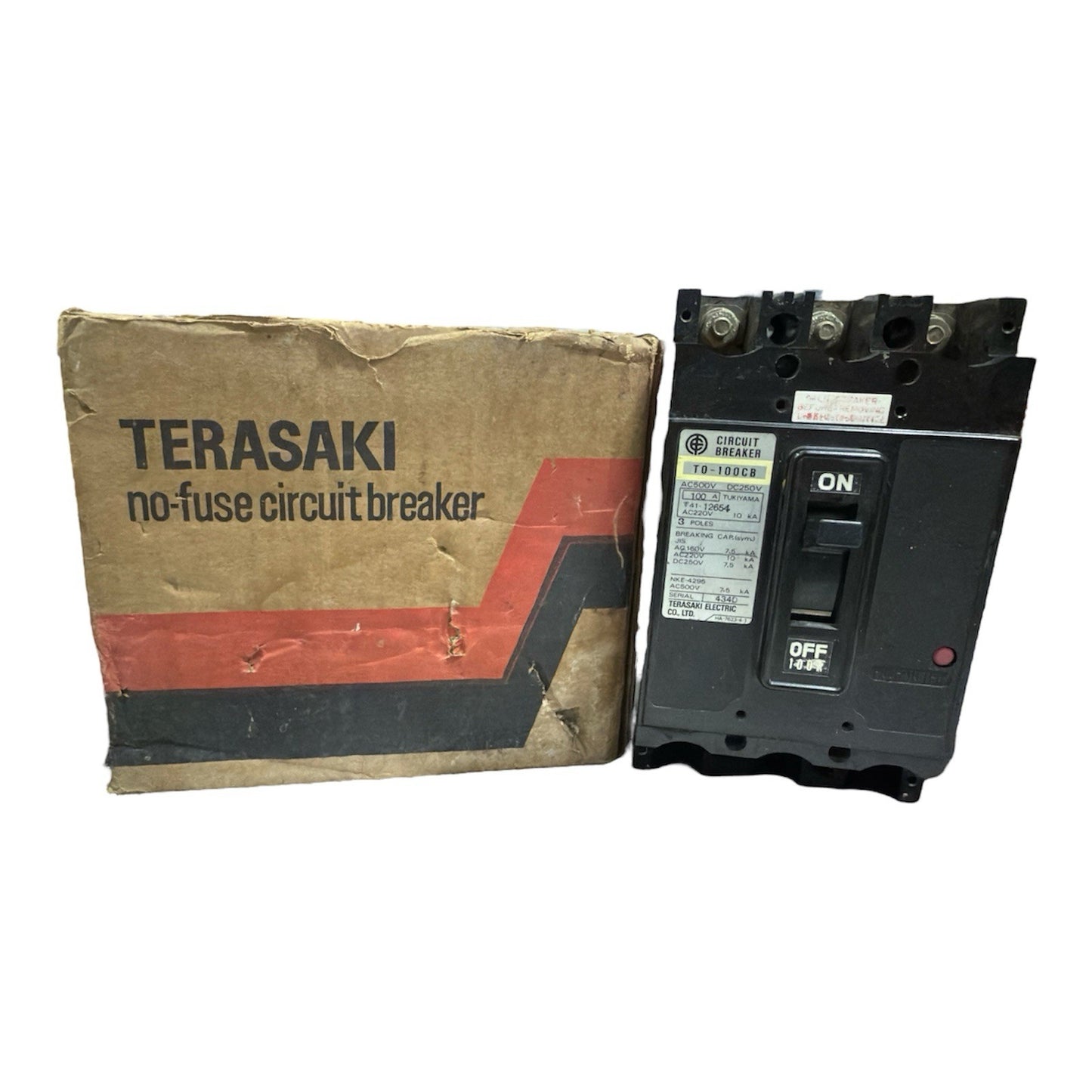 Terasaki No-Fuse Circuit Breaker TO-100CB 100A 3-Pole