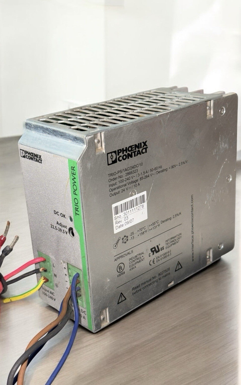 Phoenix Contact TRIO Power TRIO-PS/1AC/24DC/10 POWER SUPPLY 10A