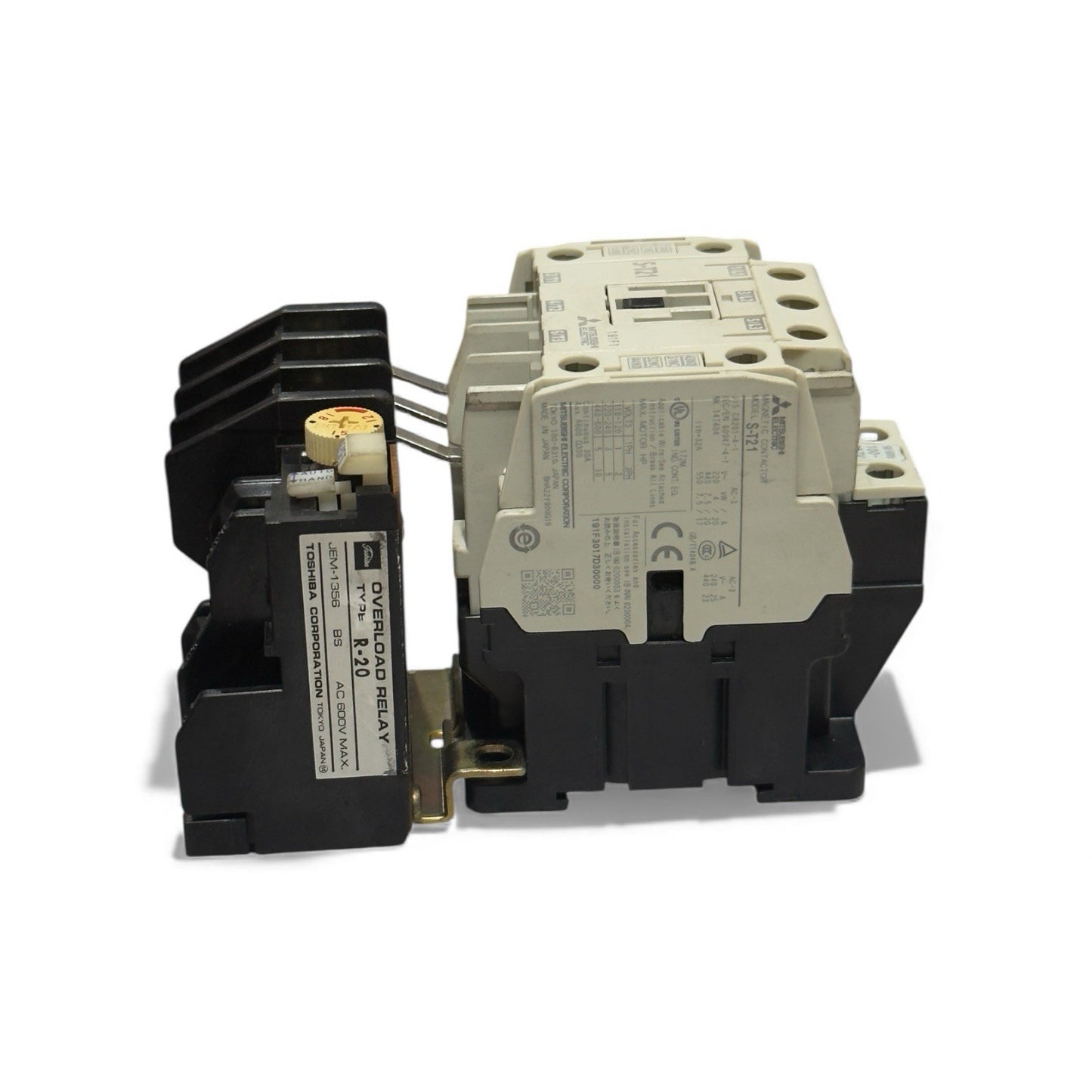 Mitsubishi S-T21 Contractor With Toshiba Overload Relay TYPE R-20