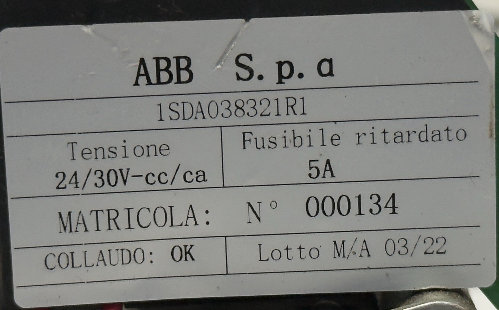 ABB SACE GEARED MOTOR DEVICE  24/30V - Fast Dispatch & Shipping Via Fedex & DHL