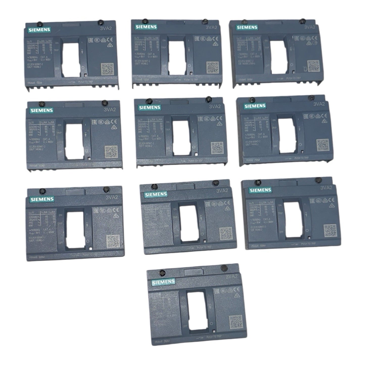 Siemens 3VA2 Molded Case Circuit Breaker Frames- 10 Pis Lot