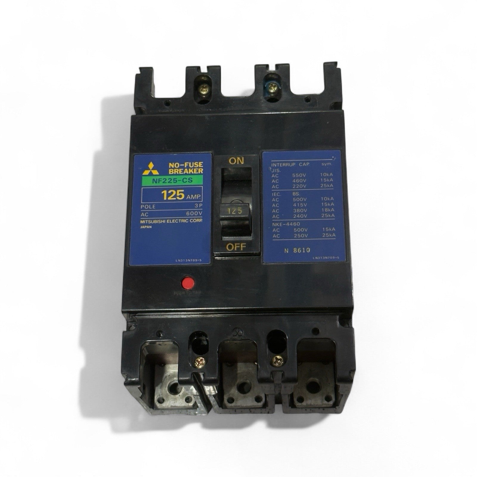 Mitsubishi NF225-CP 125 Amp 3 Pole Circuit Breaker