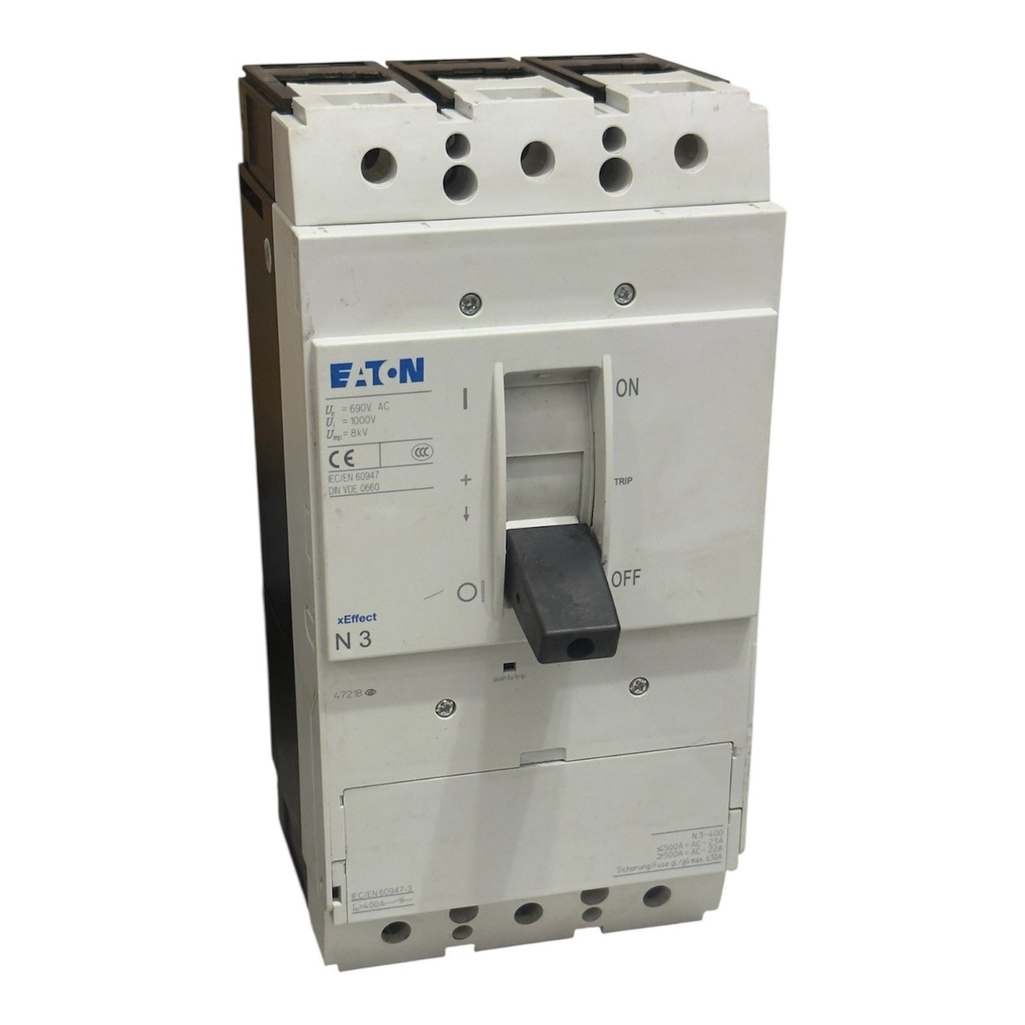 Eaton xEffect N3 Molded Case Circuit Breaker, 400A, 3-Pole- Made In Romania