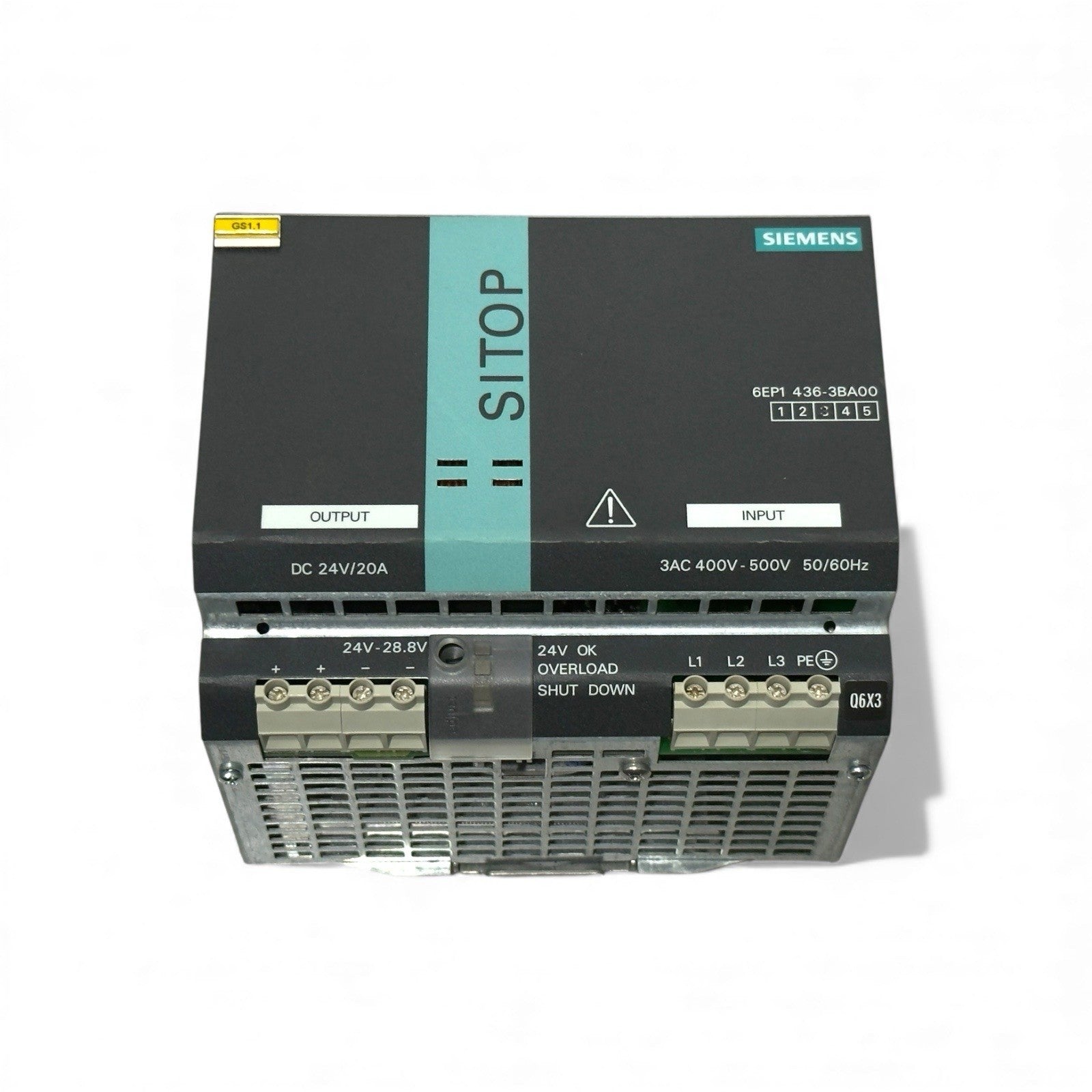SIEMENS SITOP POWER SUPPLY 20a/24v DC 6EP1436-3BA00