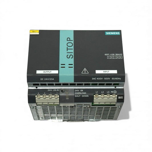 SIEMENS SITOP POWER SUPPLY 20a/24v DC 6EP1436-3BA00