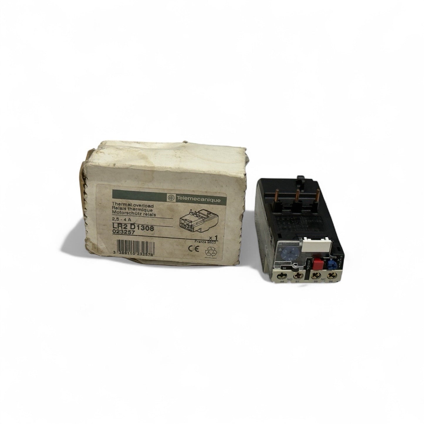 Telemecanique LR2 D1308 Thermal Overload Relays 2.5 To 4 Amper - Made In France