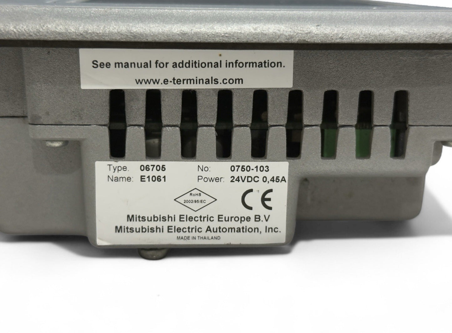 Mitsubishi E1061 Touch HMI Operator Panel - Free Fast Shipping Via FedEx & DHL