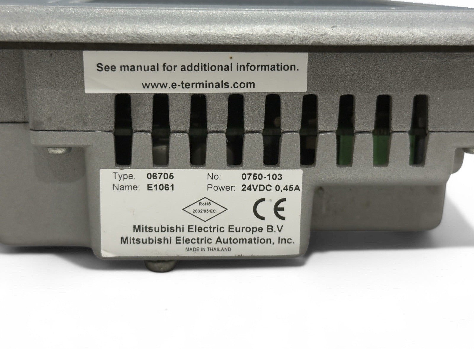Mitsubishi E1061 Touch HMI Operator Panel - Free Fast Shipping Via FedEx & DHL