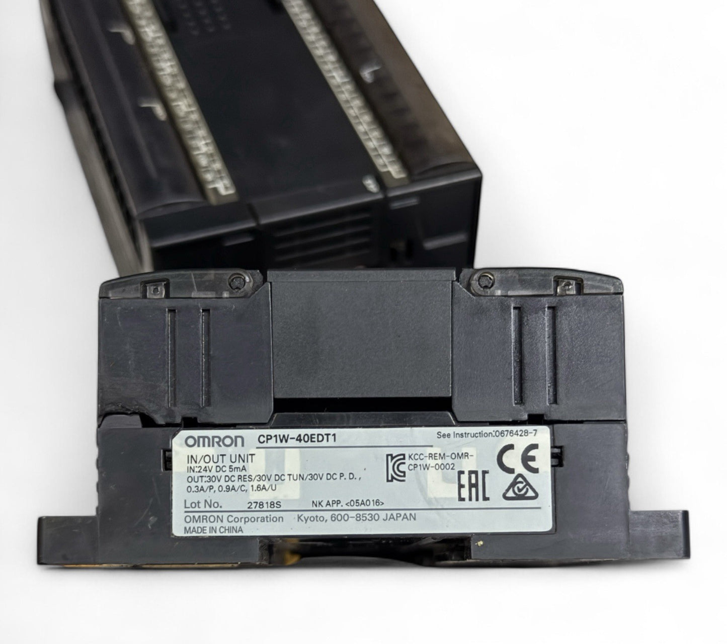 Omron CP1E-N60DT1-D PLC With CP1W-40EDT1 IN/OUT UNIT