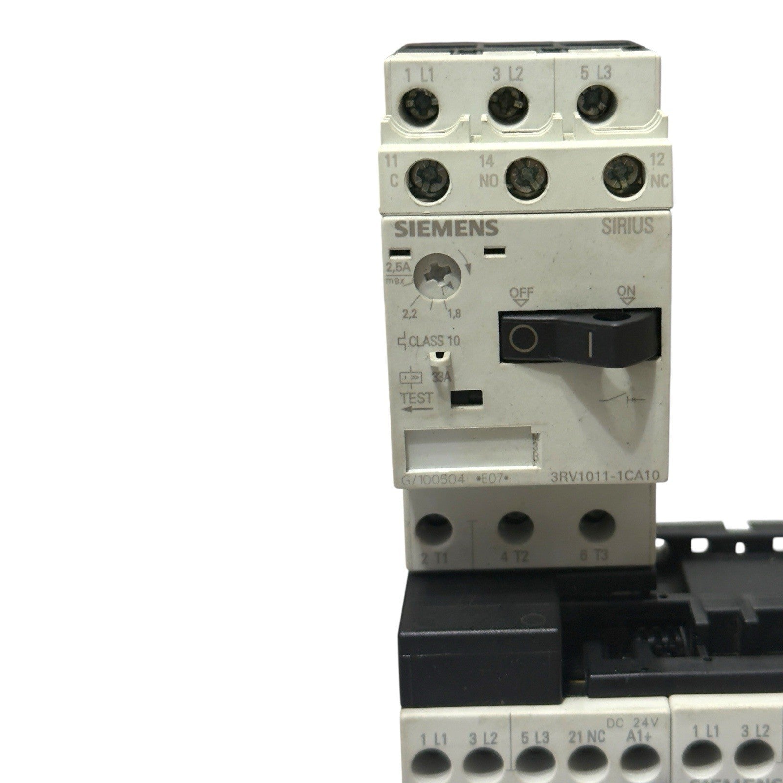 Siemens Sirius 3RV1011-1CA10 With 2 Pis 3RT1015-1BB42