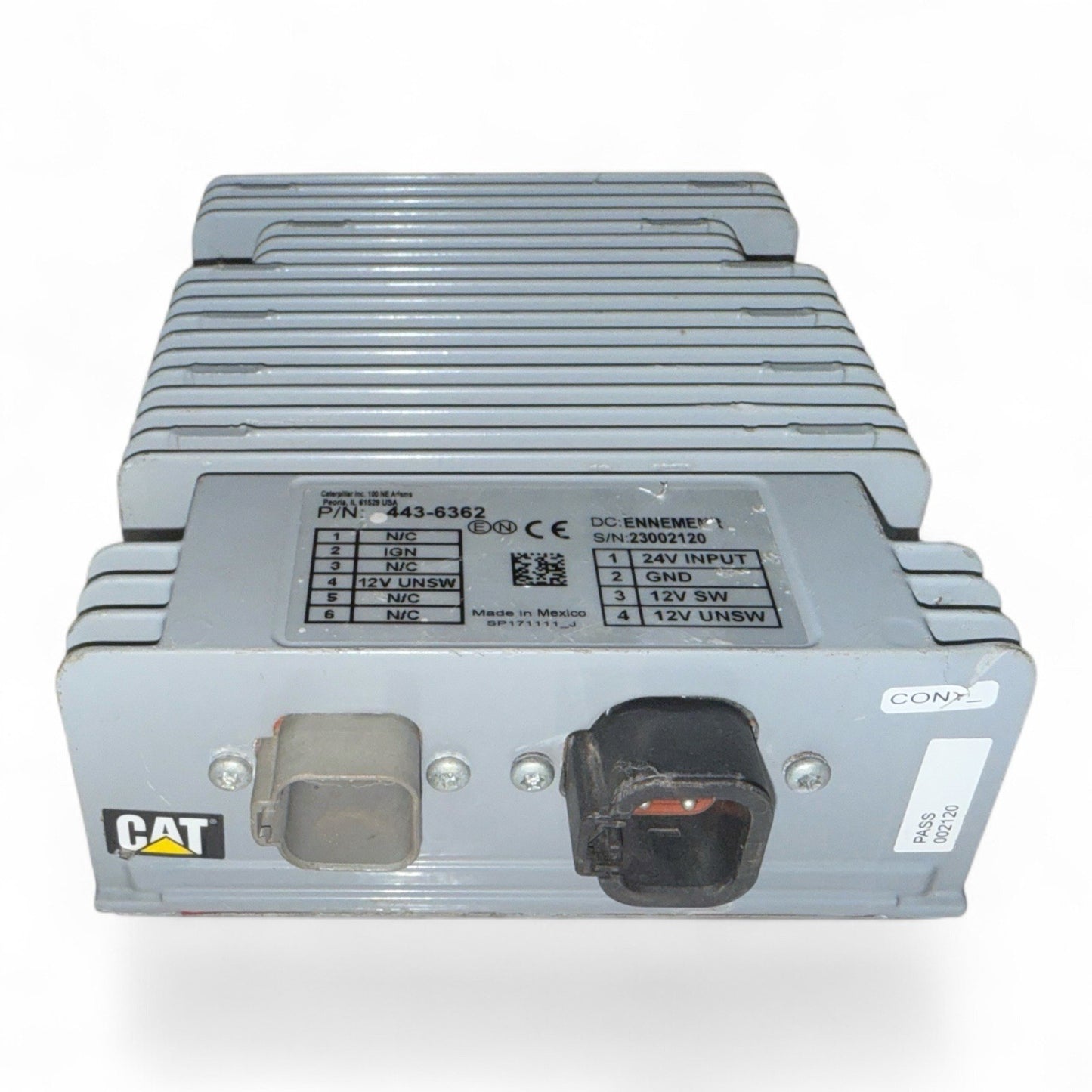 Caterpillar CAT DC-DC Converter P/N 443-6362 S/N 