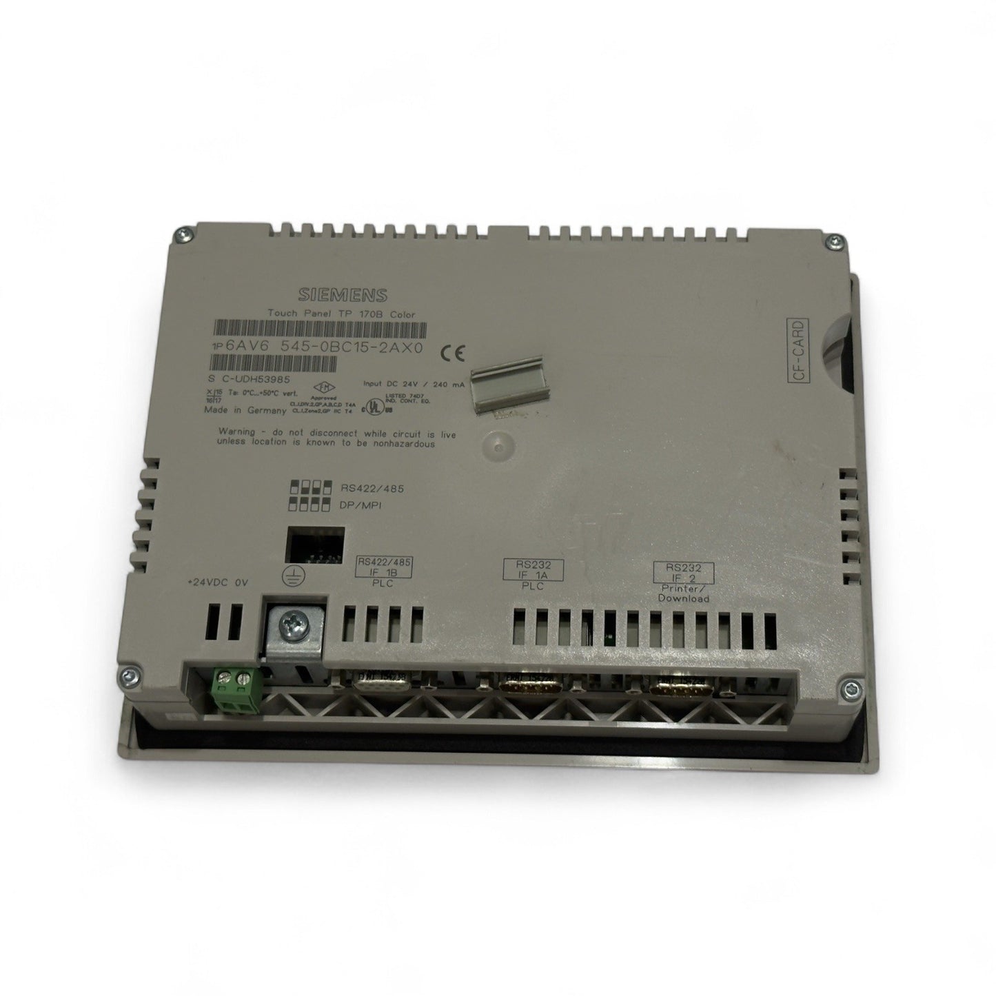 SIEMENS Touch Panel TP 170B Color 6A V6 545-0BC15-2AX0