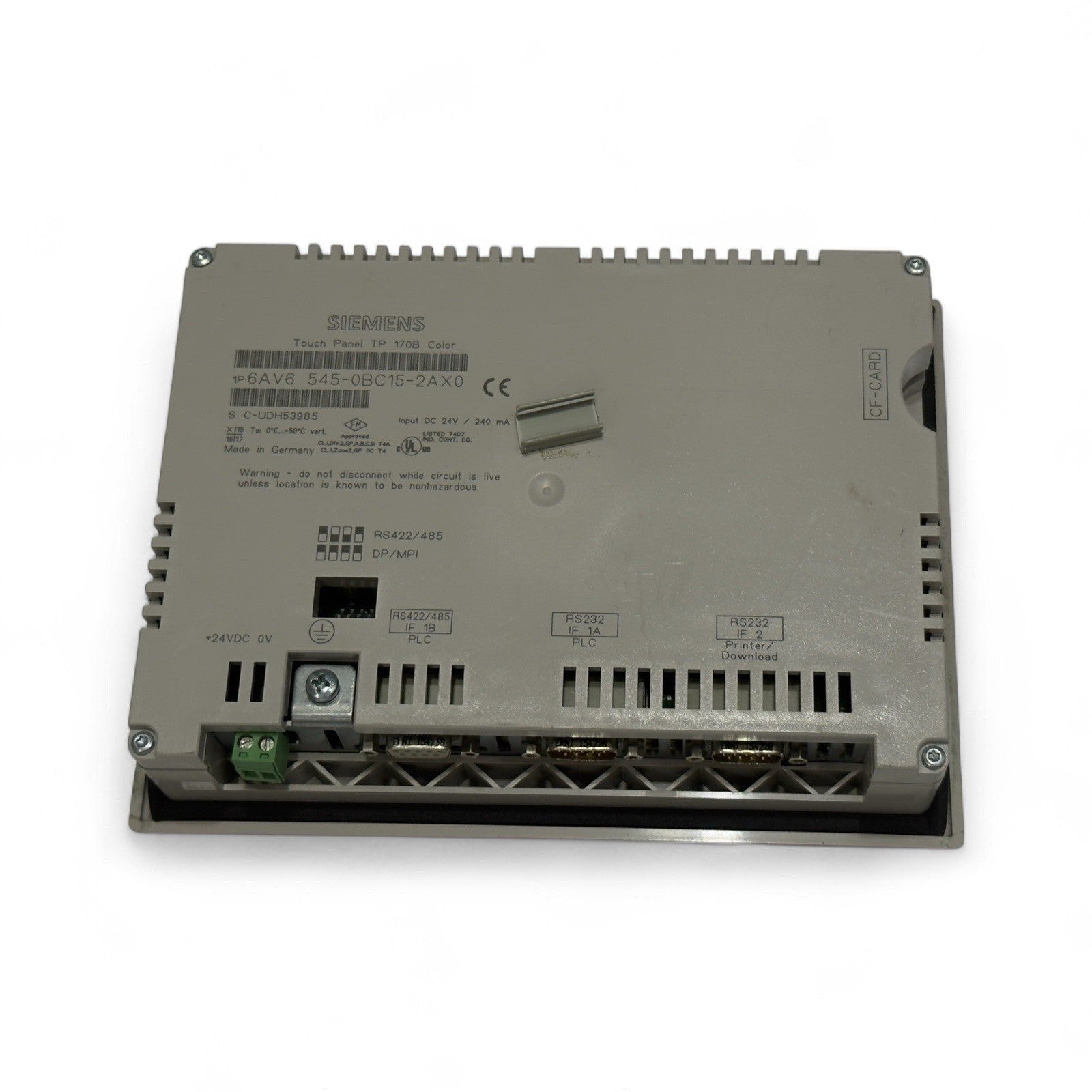 SIEMENS Touch Panel TP 170B Color 6A V6 545-0BC15-2AX0