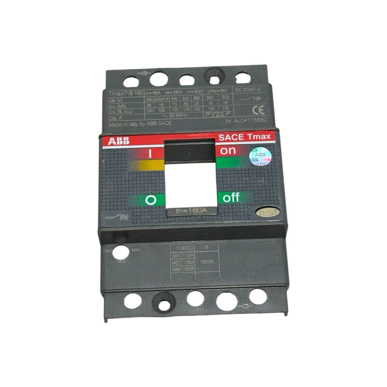 ABB SACE Tmax T1B 160A Molded Case Circuit Breaker Frames -Set of 10