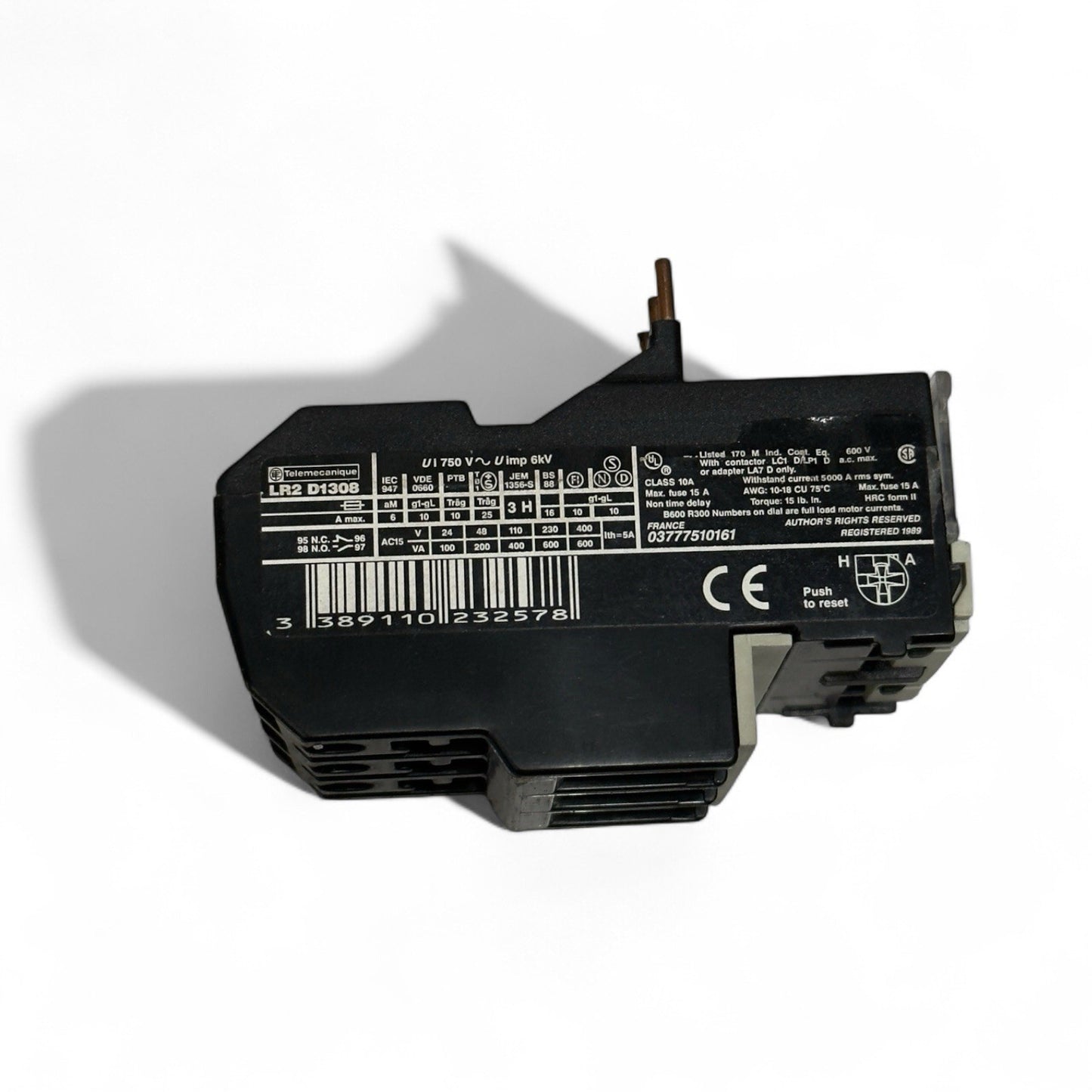 Telemecanique LR2 D1308 Thermal Overload Relays 2.5 To 4 Amper - Made In France