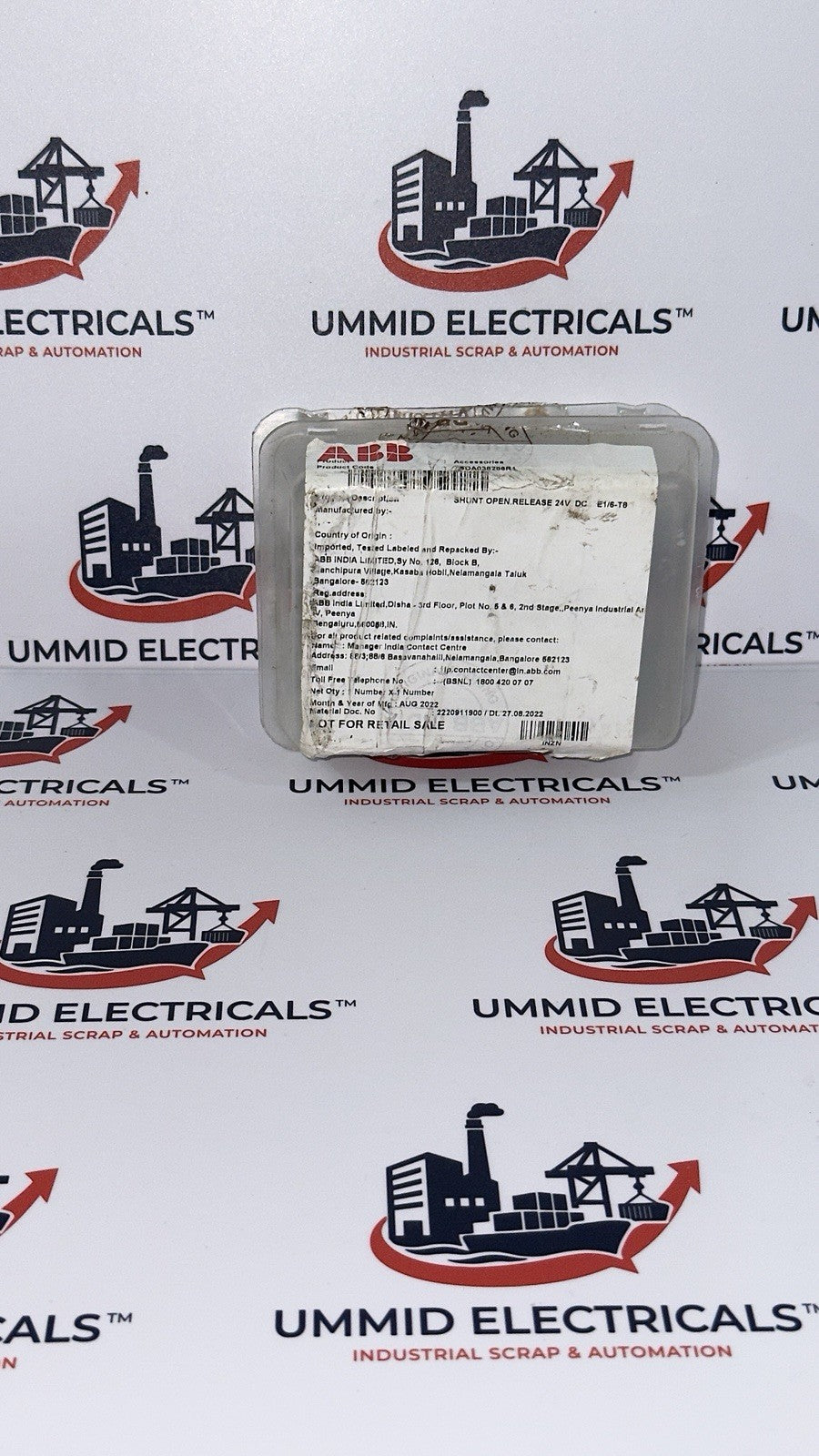 ABB 1SDA038266R1 SHUNT OPEN.RELEASE 24V DC- New Open Box