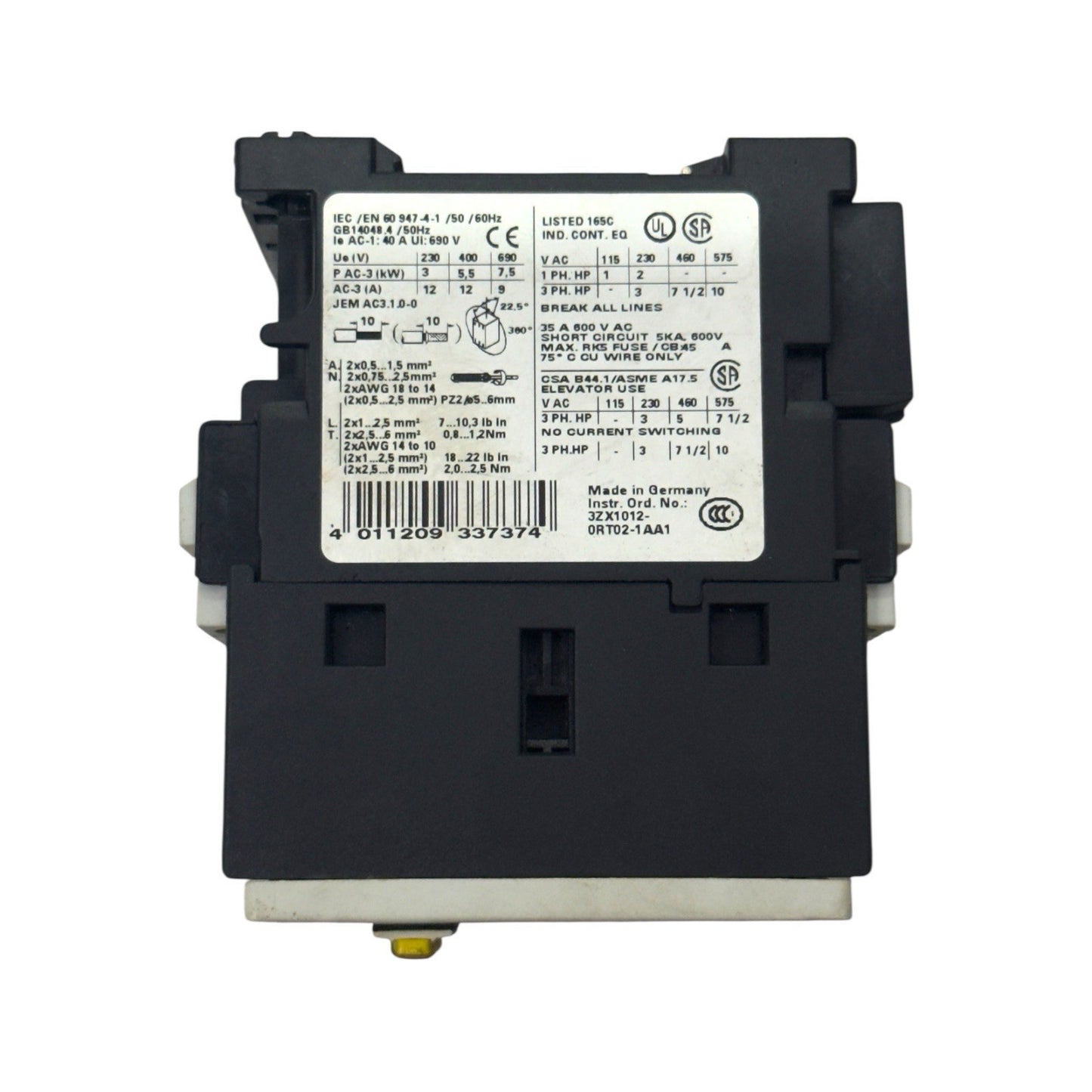 SIEMENS SIRIUS CONTACTOR 