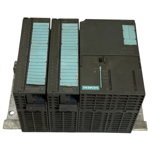 Siemens SIMATIC S7-300 PLC System with CPU 315-2 PN/DP, SM321, and SM322 Modules