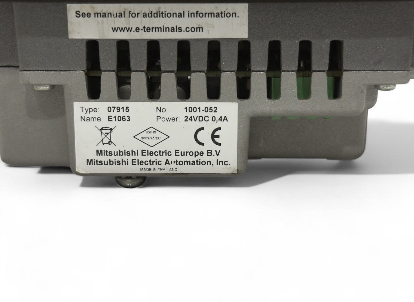 Mitsubishi E1063 Touch HMI Operator Panel - Free Fast Shipping Via FedEx & DHL